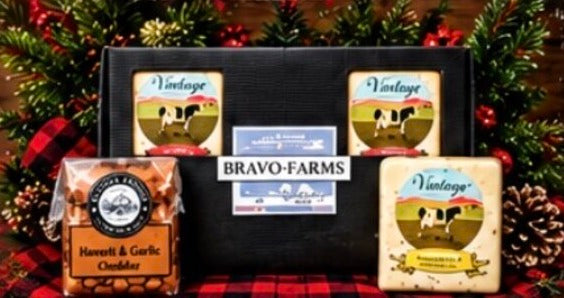 Four Cheese Gift Pack - four handmade premium cheeses in a black Bravo Farms gift box