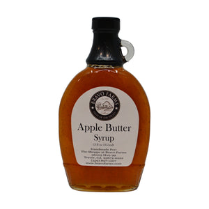 Apple Butter syrup in a 12 oz Bravo Farms bottle