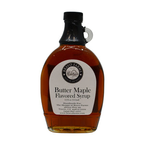 Butter Maple syrup in a 12 oz Bravo Farms bottle