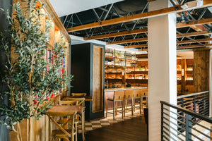 Beautiful interior of Bravo Farms Visalia Hayloft Bar